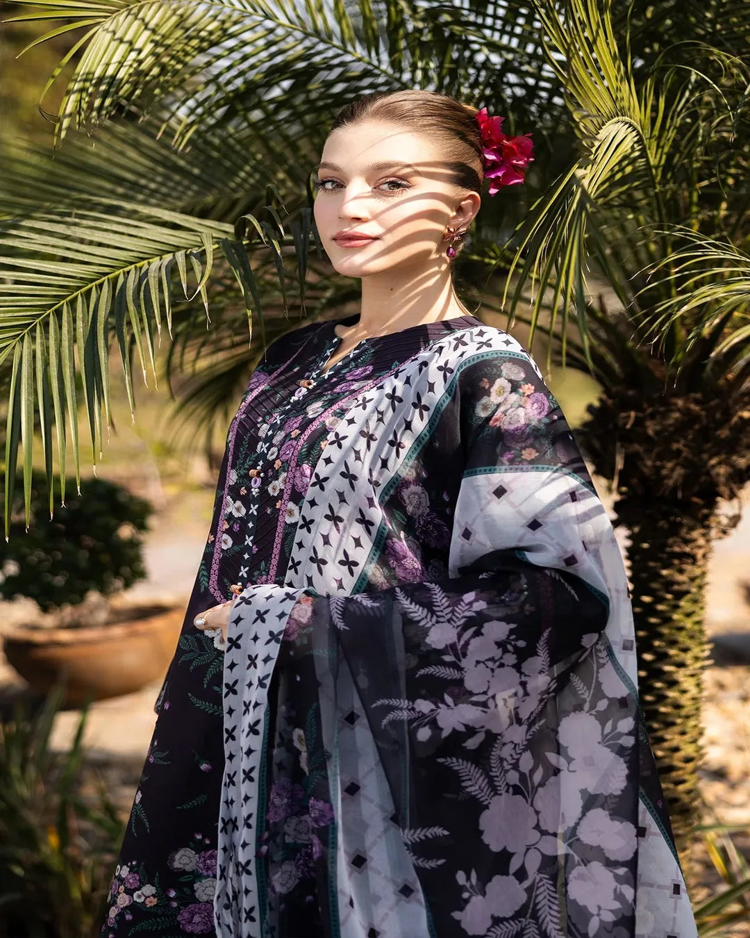 KHADDAR Digital Print 3pc With Patches Design D35