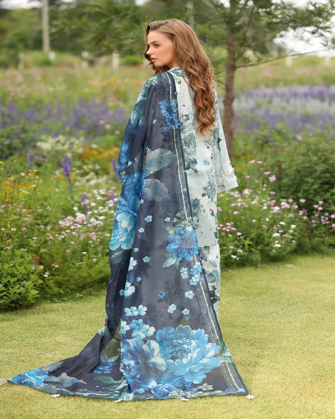 KHADDAR Digital Print 3pc With Patches Design D36