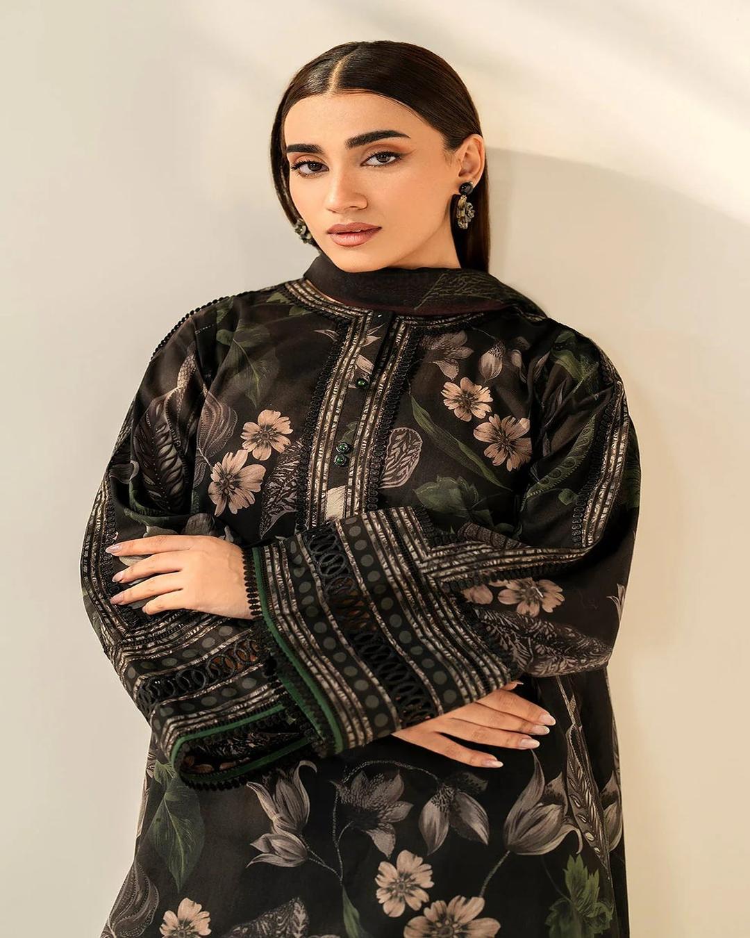 KHADDAR Digital Print 3pc With Patches Design D37