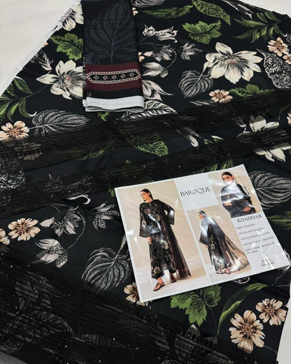 KHADDAR Digital Print 3pc With Patches Design D37