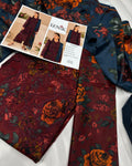 LINEN 3pc Full Embroidered Design D11