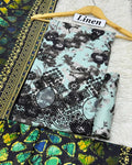 LINEN 3pc Full Embroidered Design D27