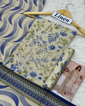 LINEN 3pc Full Embroidered Design D28