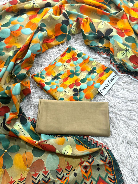 DORIA LAWN PRINTED 3PC