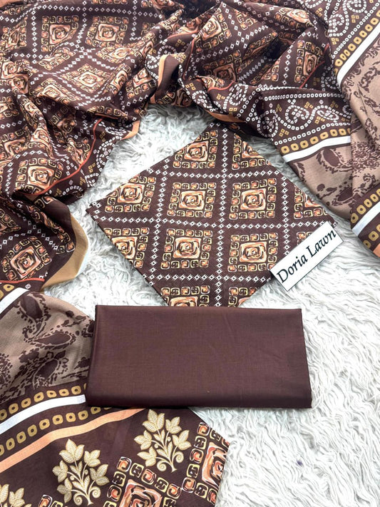 DORIA LAWN PRINTED 3PC
