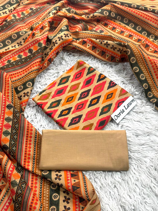 DORIA LAWN PRINTED 3PC