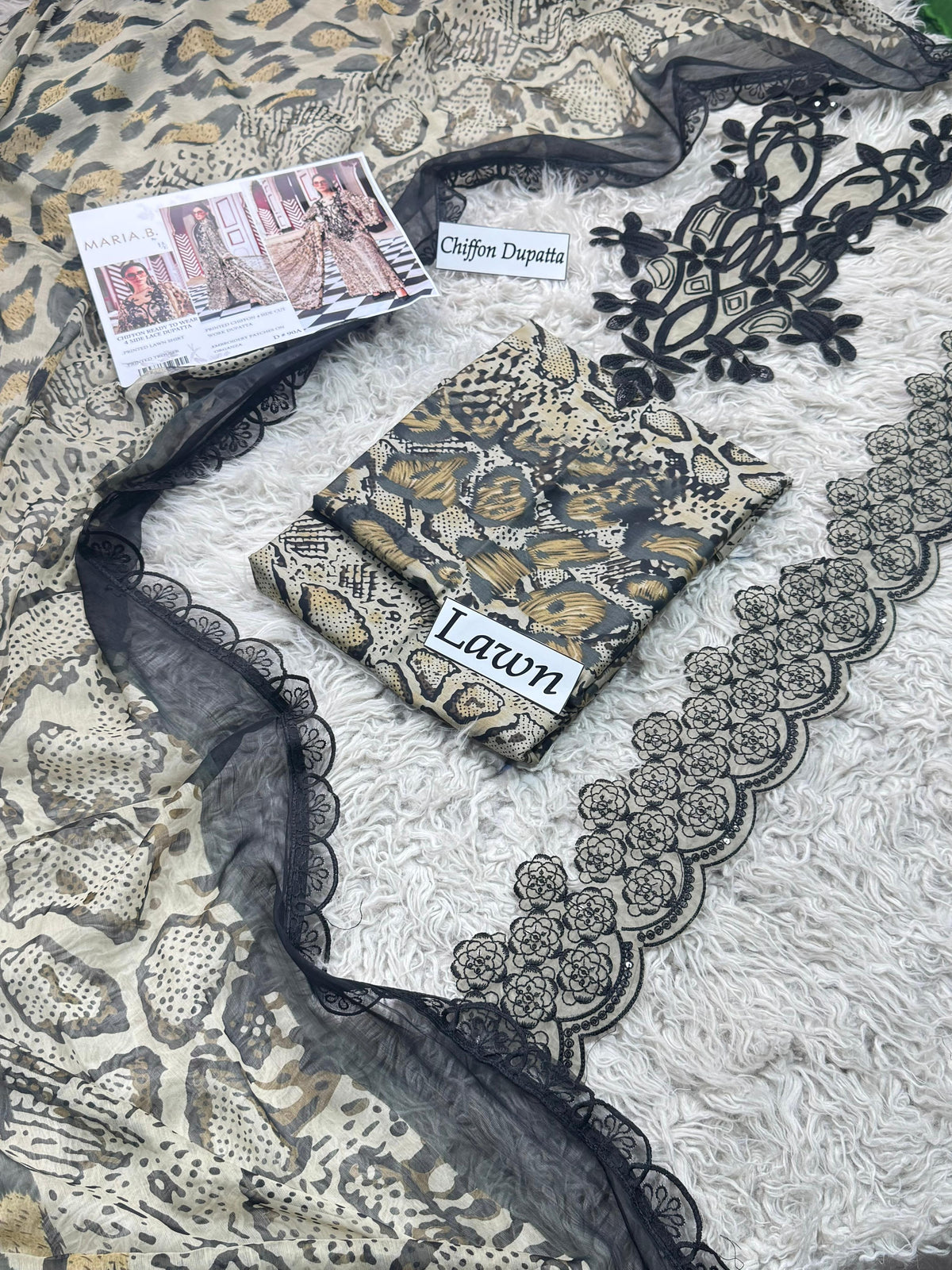 LAWN READY TO WEAR DUPATTA CHIFFON 3PC