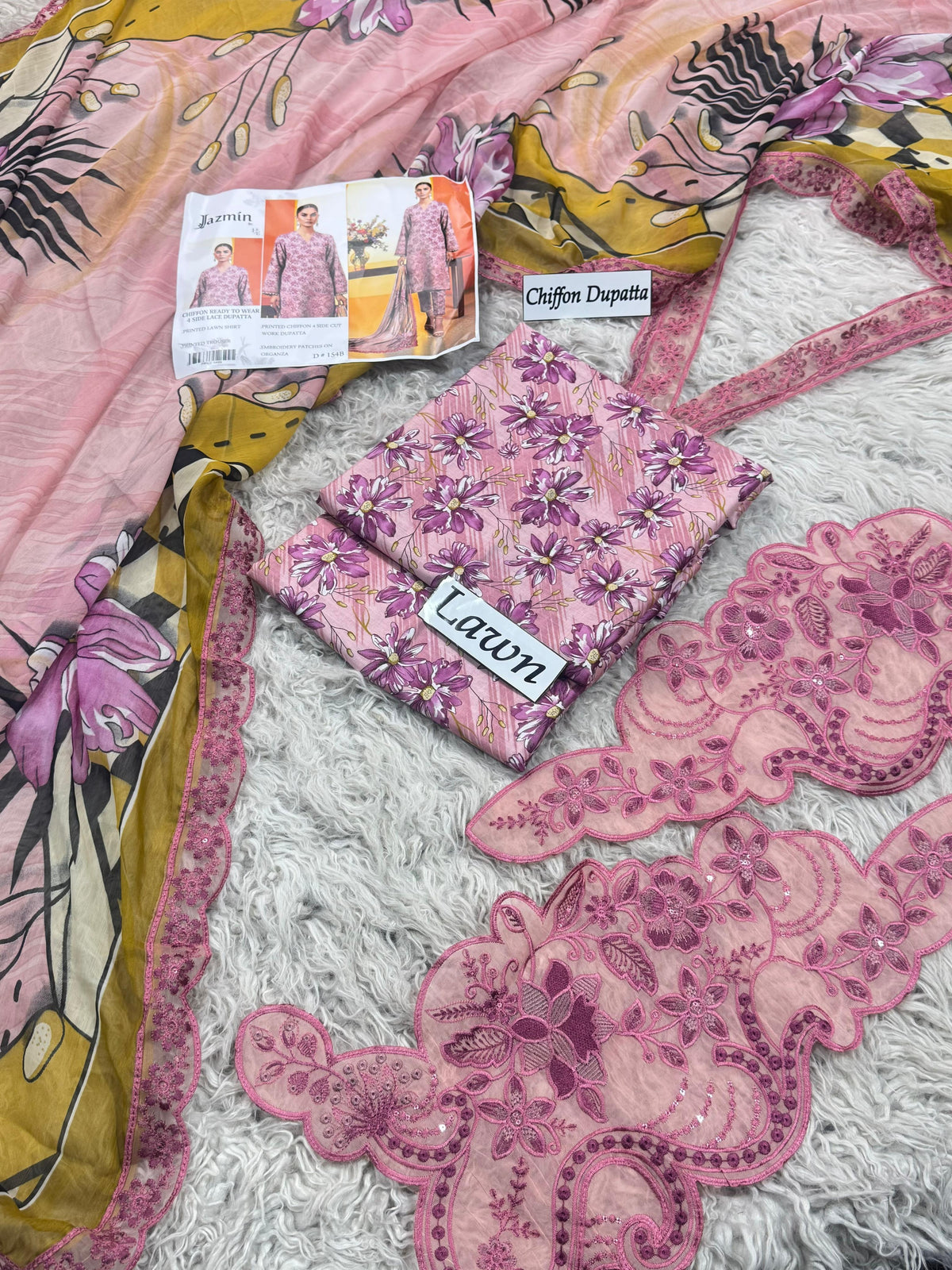 LAWN READY TO WEAR DUPATTA CHIFFON 3PC
