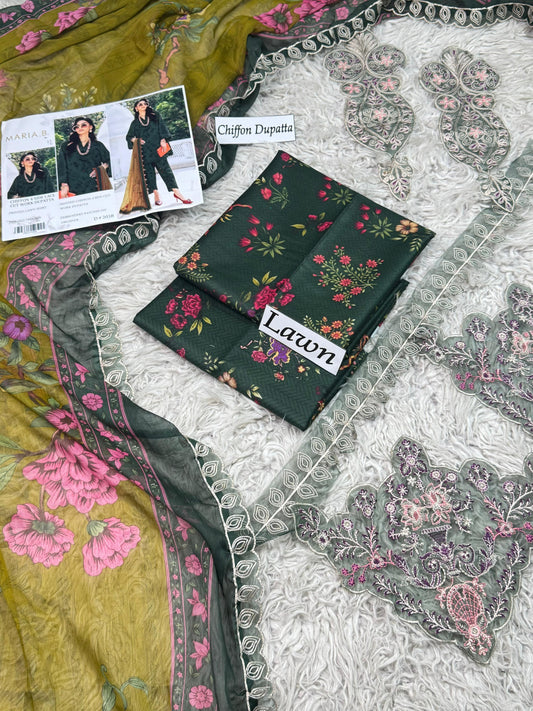 LAWN READY TO WEAR CHIFFON DUPATTA 3PC