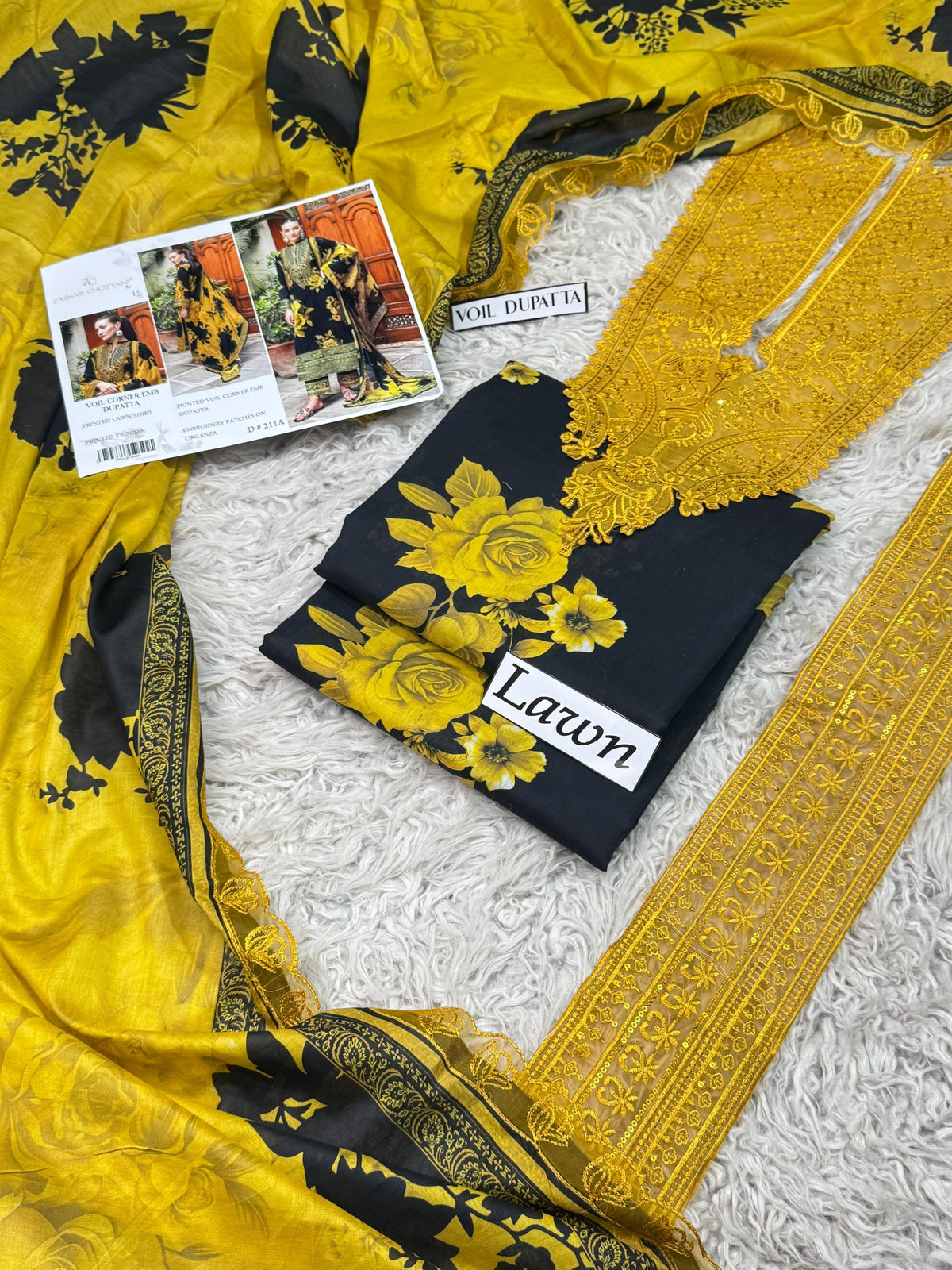 LAWN READY TO WEAR DUPATTA  UNSTICH 3PC