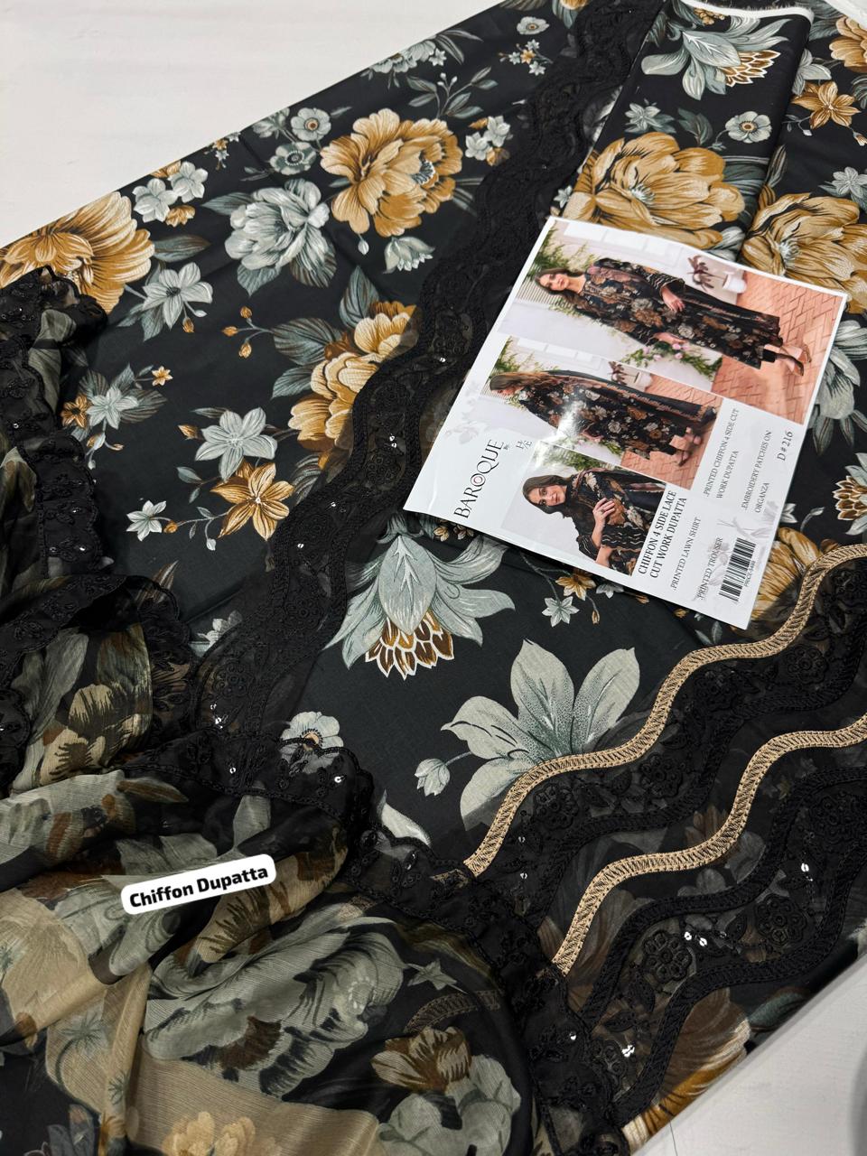 LAWN READY TO WEAR CHIFFON DUPATTA 3PC