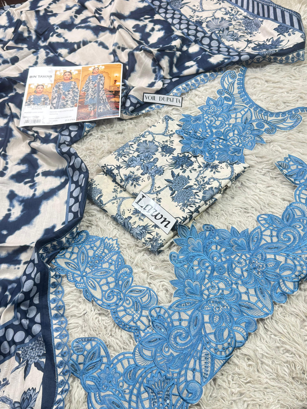LAWN READY TO WEAR DUPATTA UNSTICH 3PC