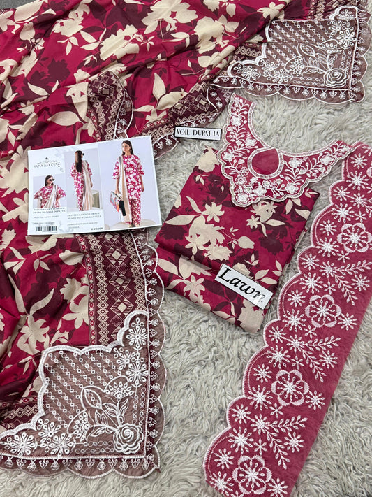 LAWN Digital Print 3pc With LAWN READY TO WEAR DUPATTA
