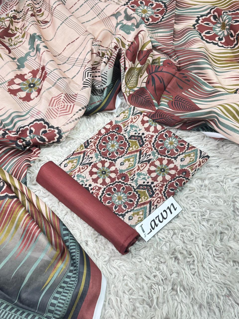 LAWN PRINTED 3PC