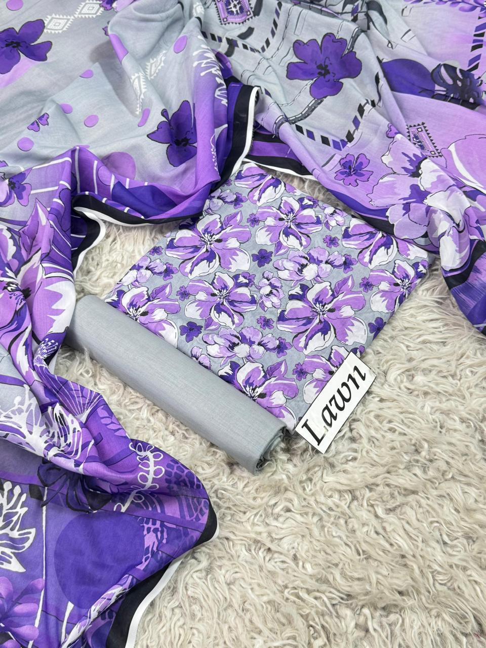 LAWN PRINTED 3PC