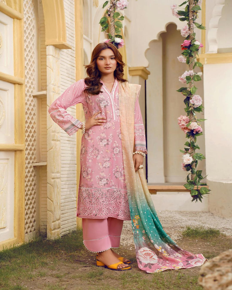 Digital Print 3pc with Embroidered Patches