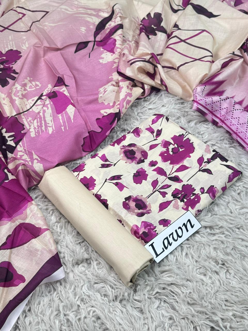 LAWN PRINTED 3PC